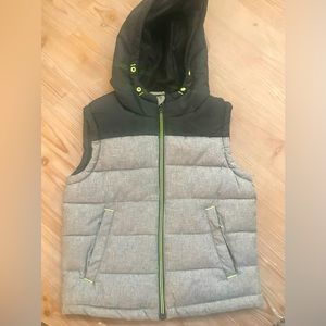 Boys Jacket Vest Size 7/8 Black/Gray